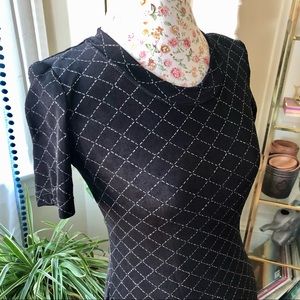 Vintage 80s Sparkle Short Sleeve Dress by Dawn Joy Fashiona